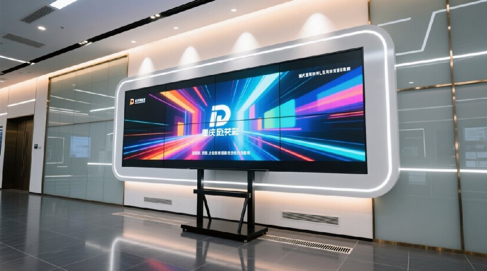 重庆某企业展厅LED全彩显示屏安装案例